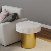 Inlay Round Side Table - Waterfall