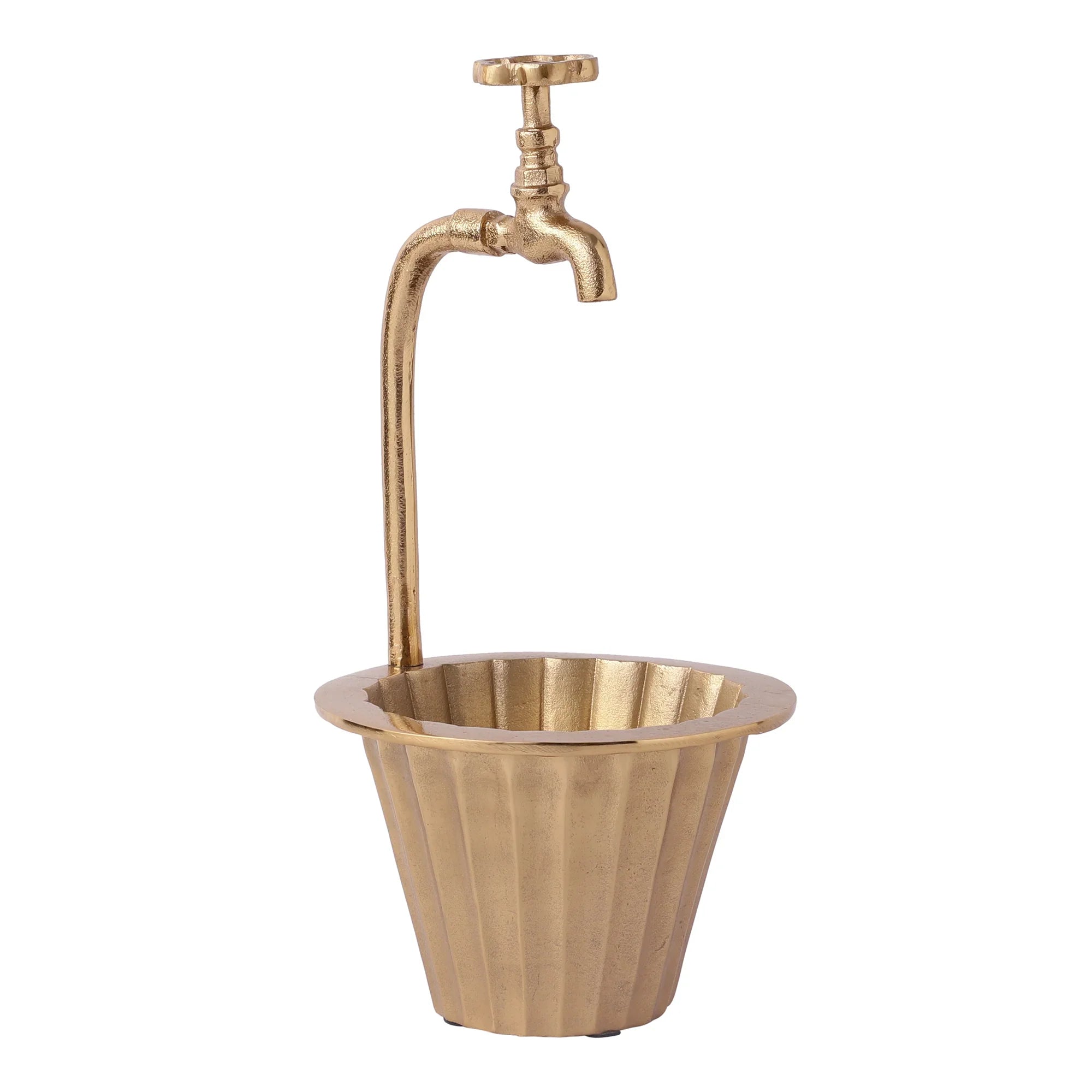 Luxurious Aluminium Nal Indoor Planter | Decorative Pot With Tap For Kitchen & Living Room Decor