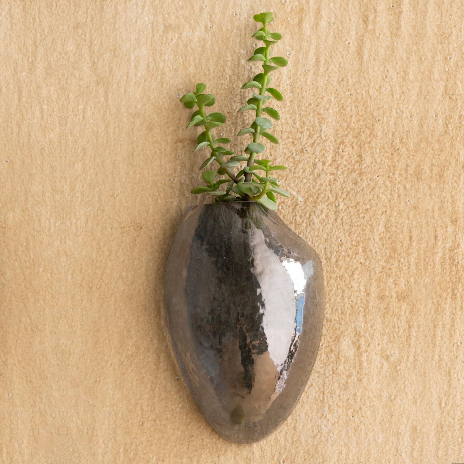 Elegant Handcrafted Glass Wall Vase for Home Décor | Drop Hanging Wall Décor