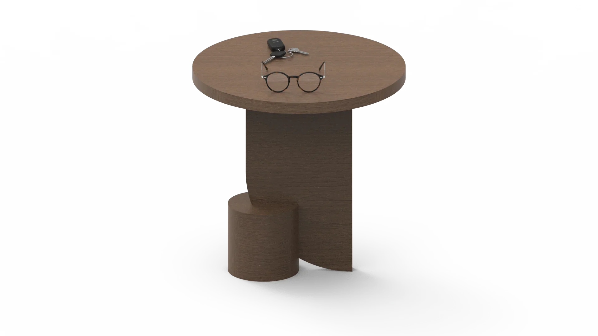 Soar Teak Wood Side Table | Designer Accent Table for Living Room & Bedroom | Corner Table