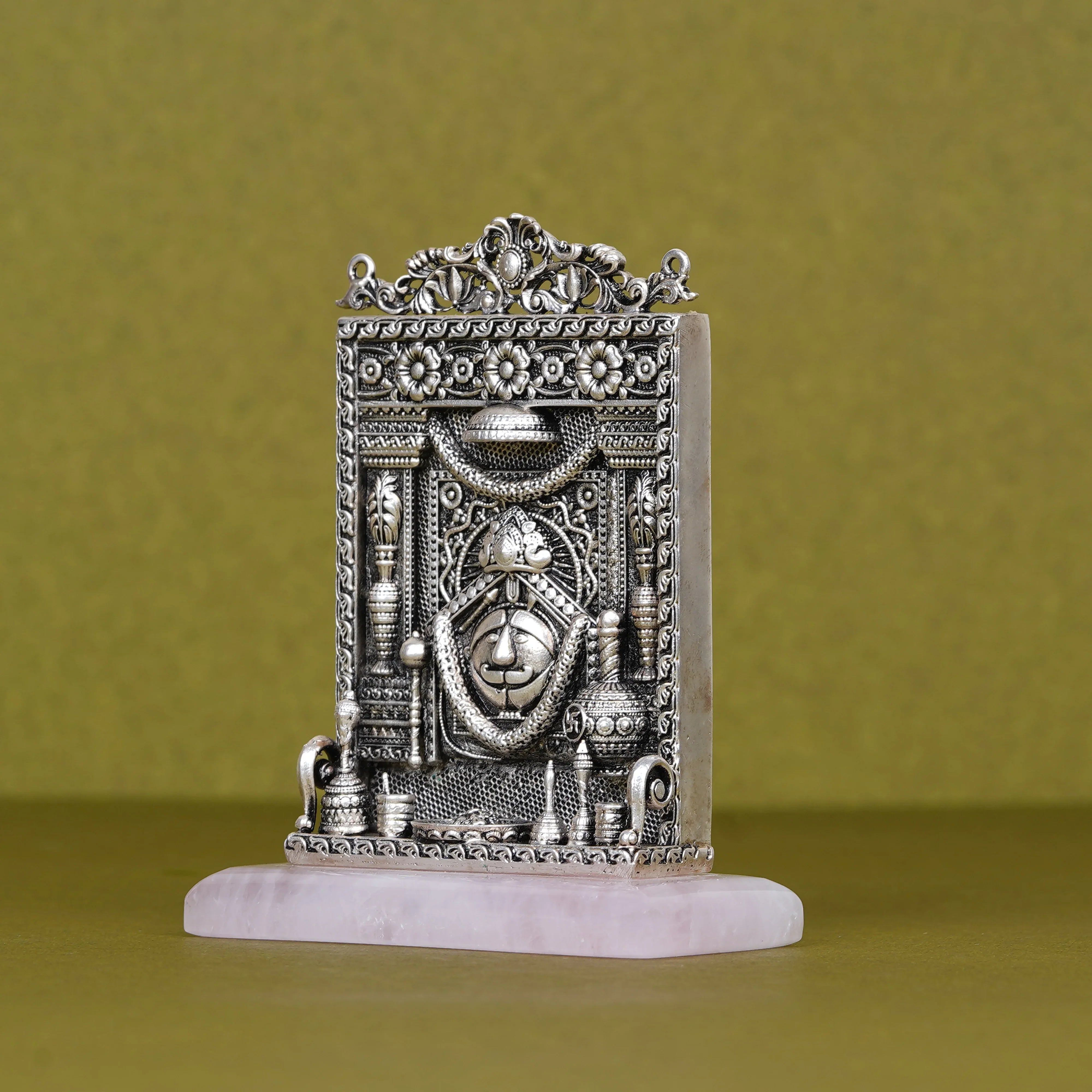 Silver Plated Brass Salasar Balaji Car Dashboard Idol