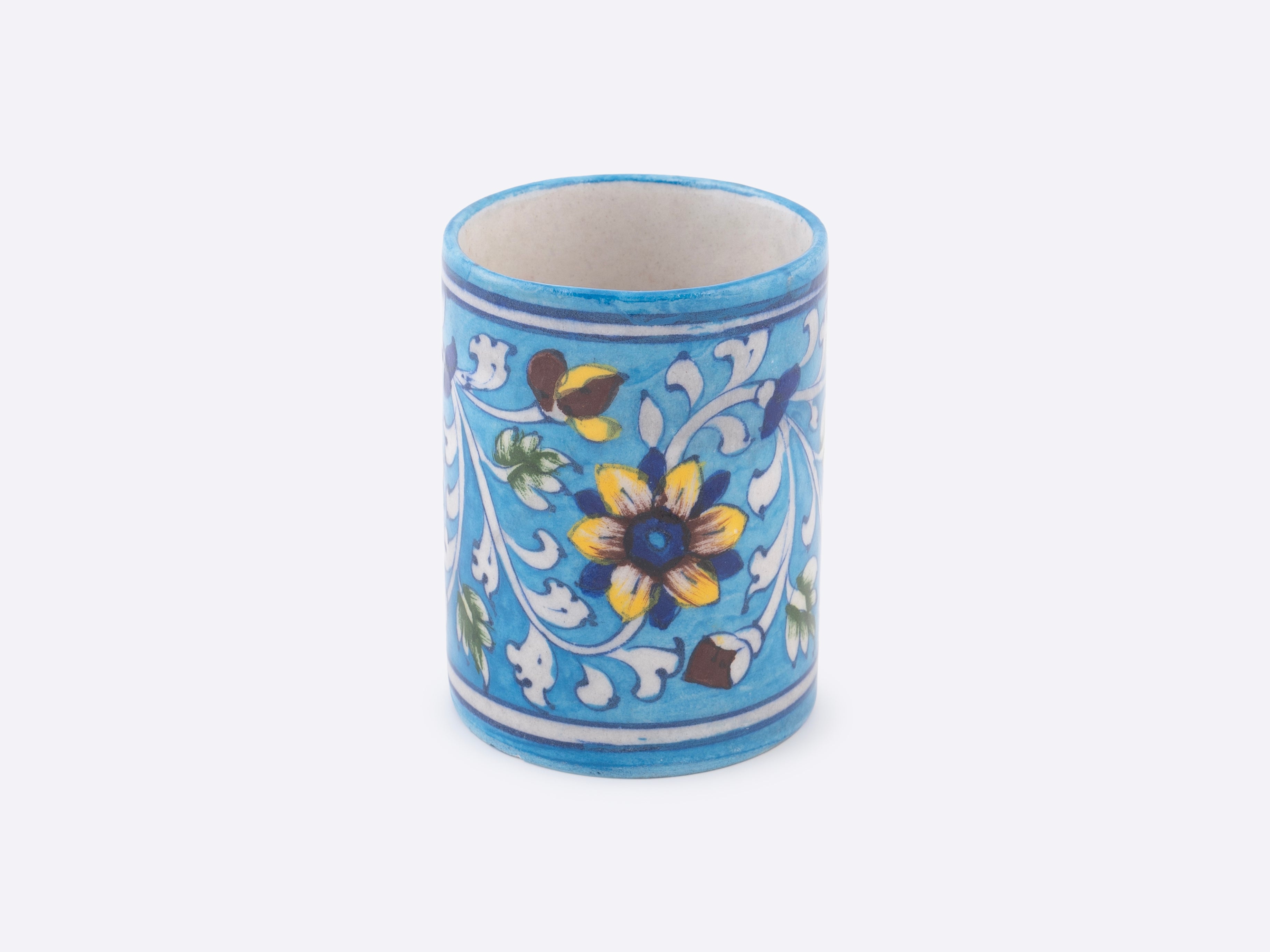 Blue Pottery Pen Stand