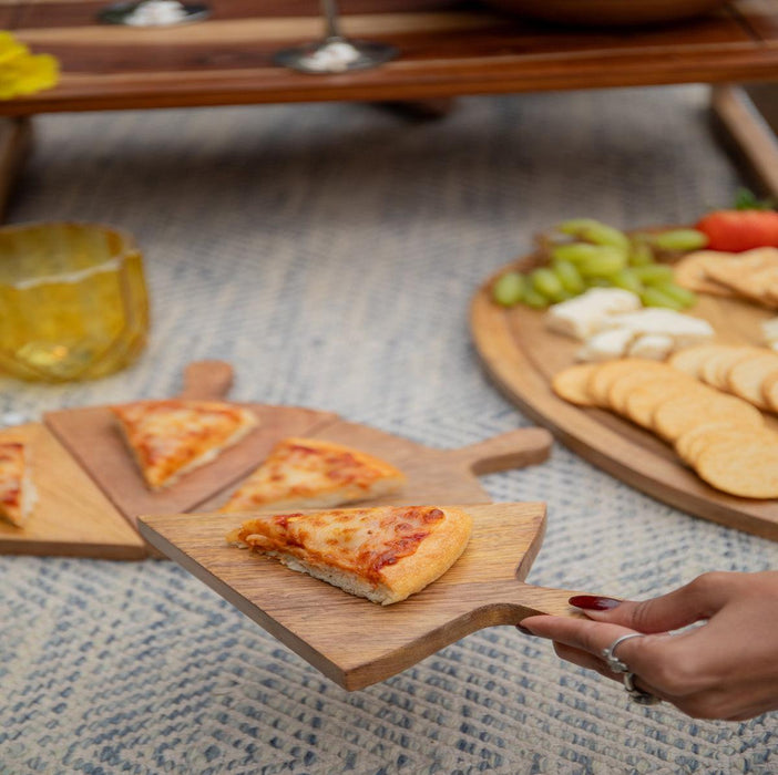 Pizza Platter Set of 5 Slices | Modern Wooden Pizza Platter for Serving