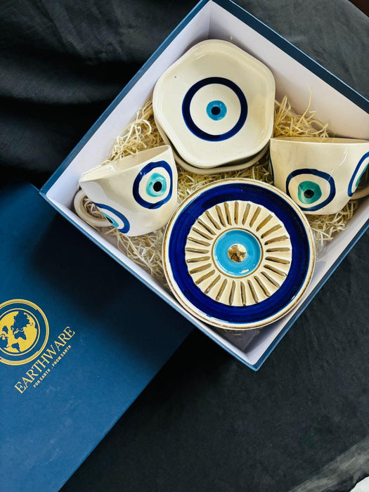 Evil Eye Cups & Saucer with Gift Box | Gift Hamper for Women