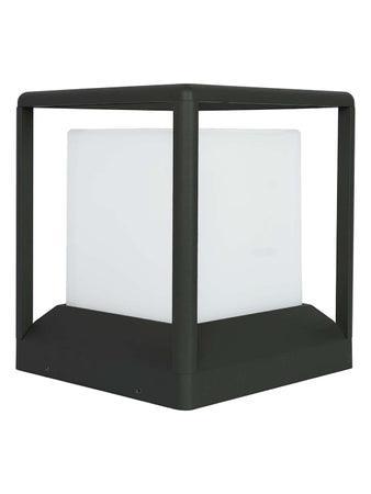Square Charcoal Black Finish Outdoor Gate Post Lamp Light