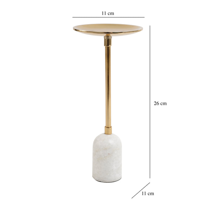 Marble Pri Pillar Candle Large Stand In Gold