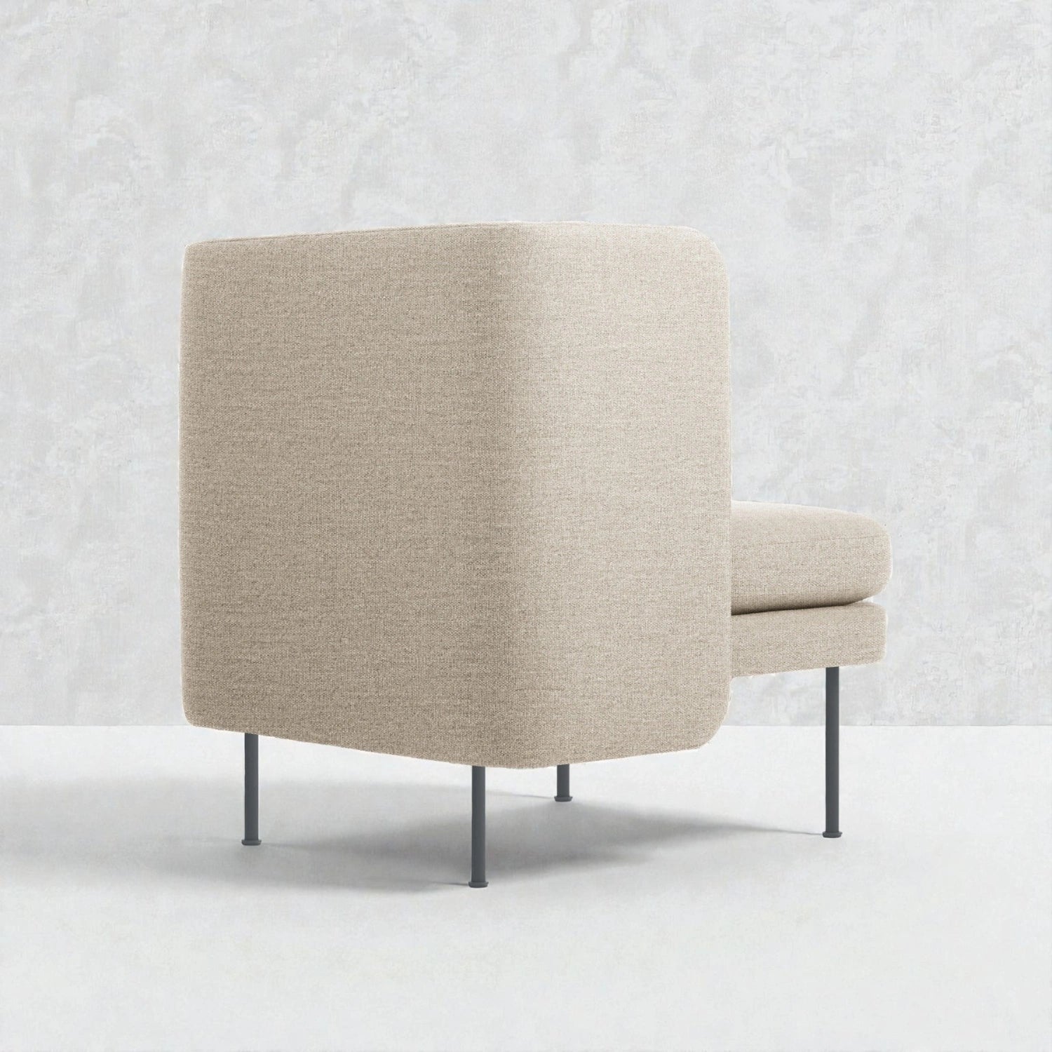 Blonde Metal Legs Armchair