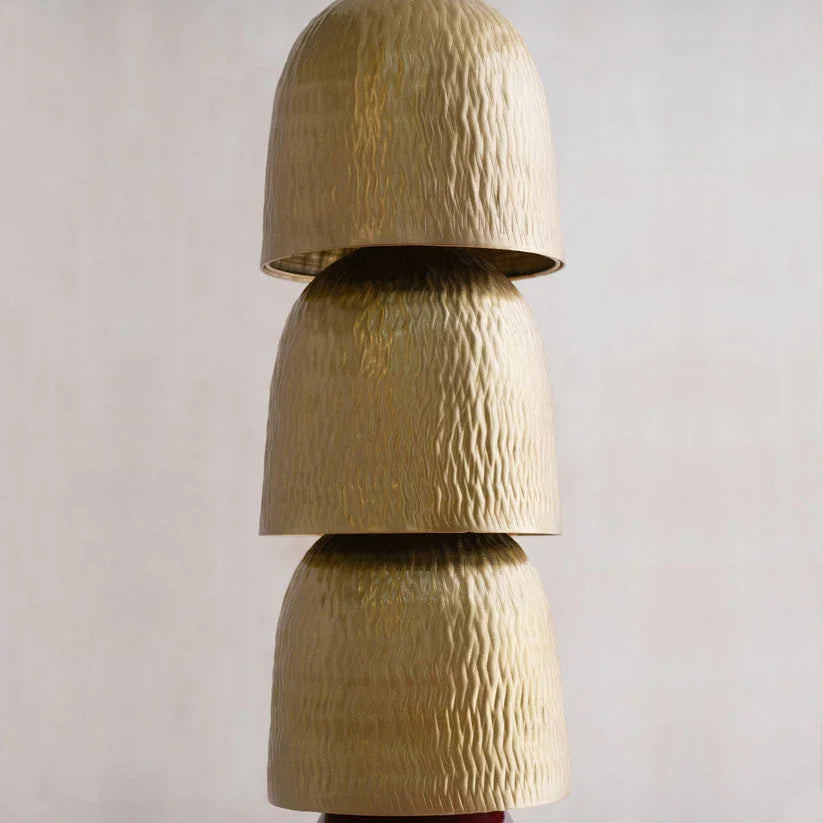 Totem Burgundy Embossed Floor Lamp