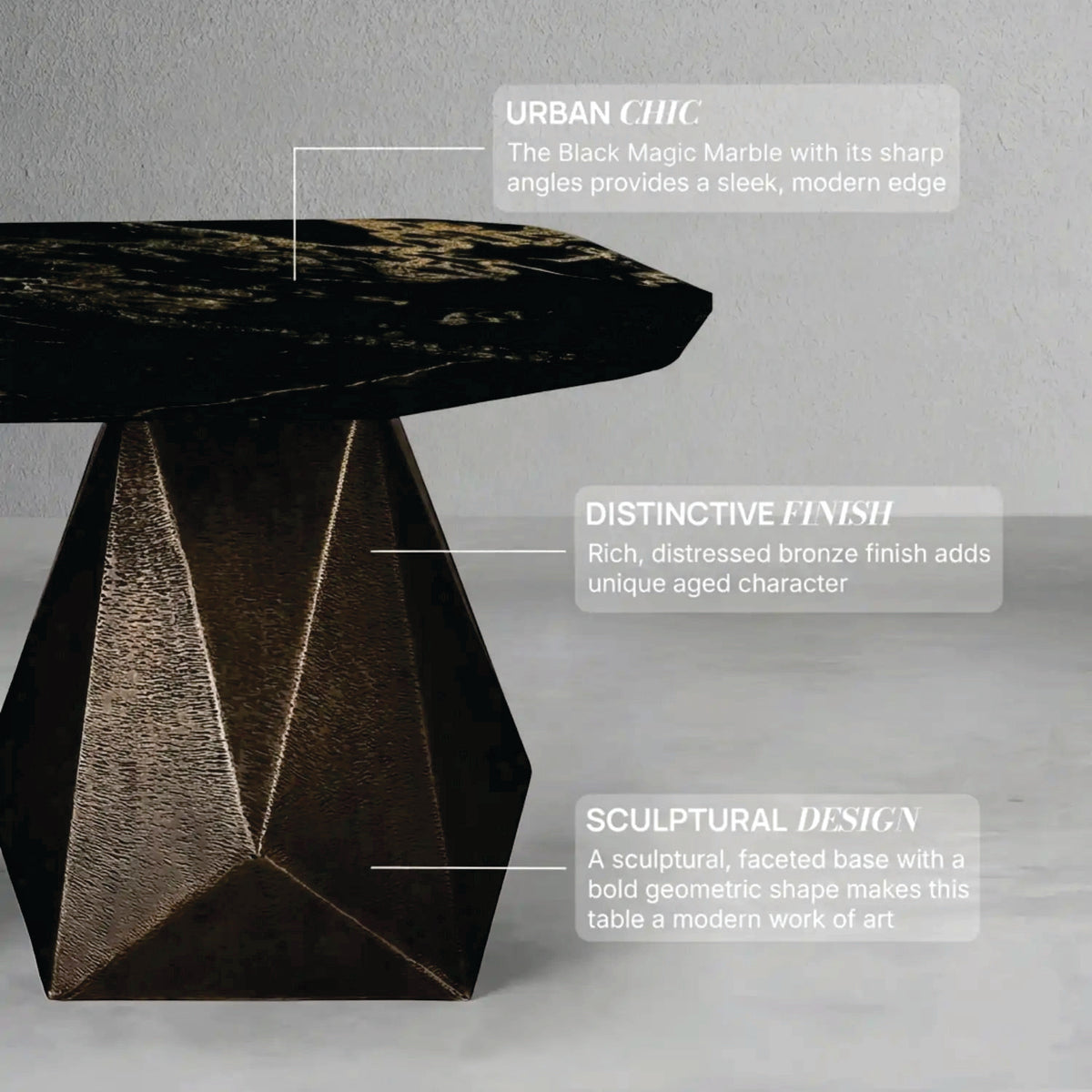 Facet Marble Coffee Table
