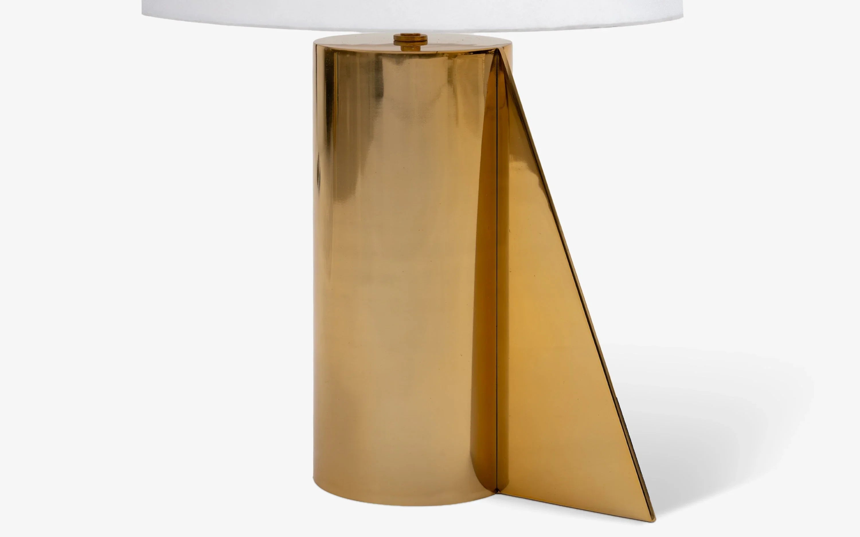 Helia Tall Table Lamp | Stainless Steel and Cotton Fabric