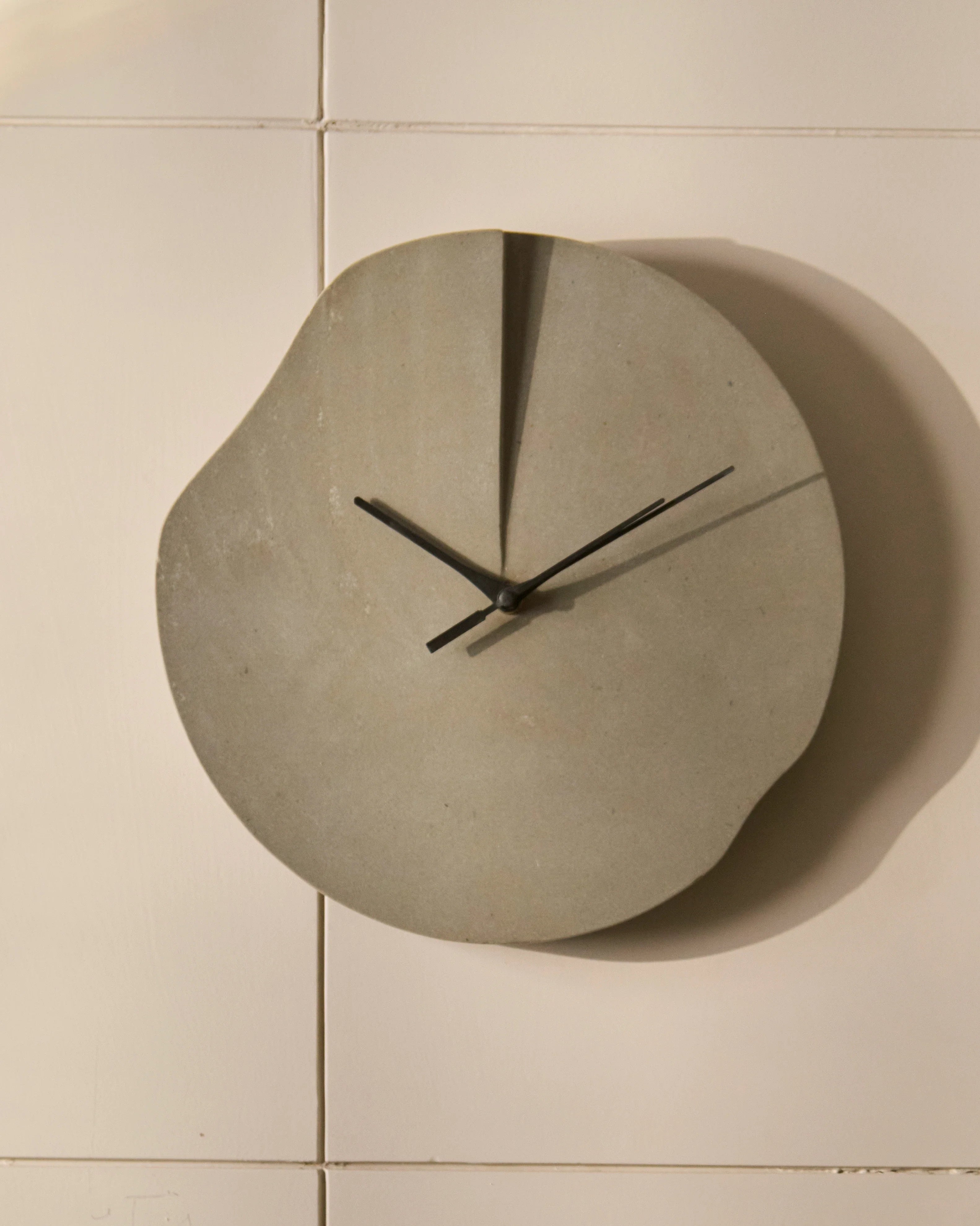 Void - Limestone Wall Clock