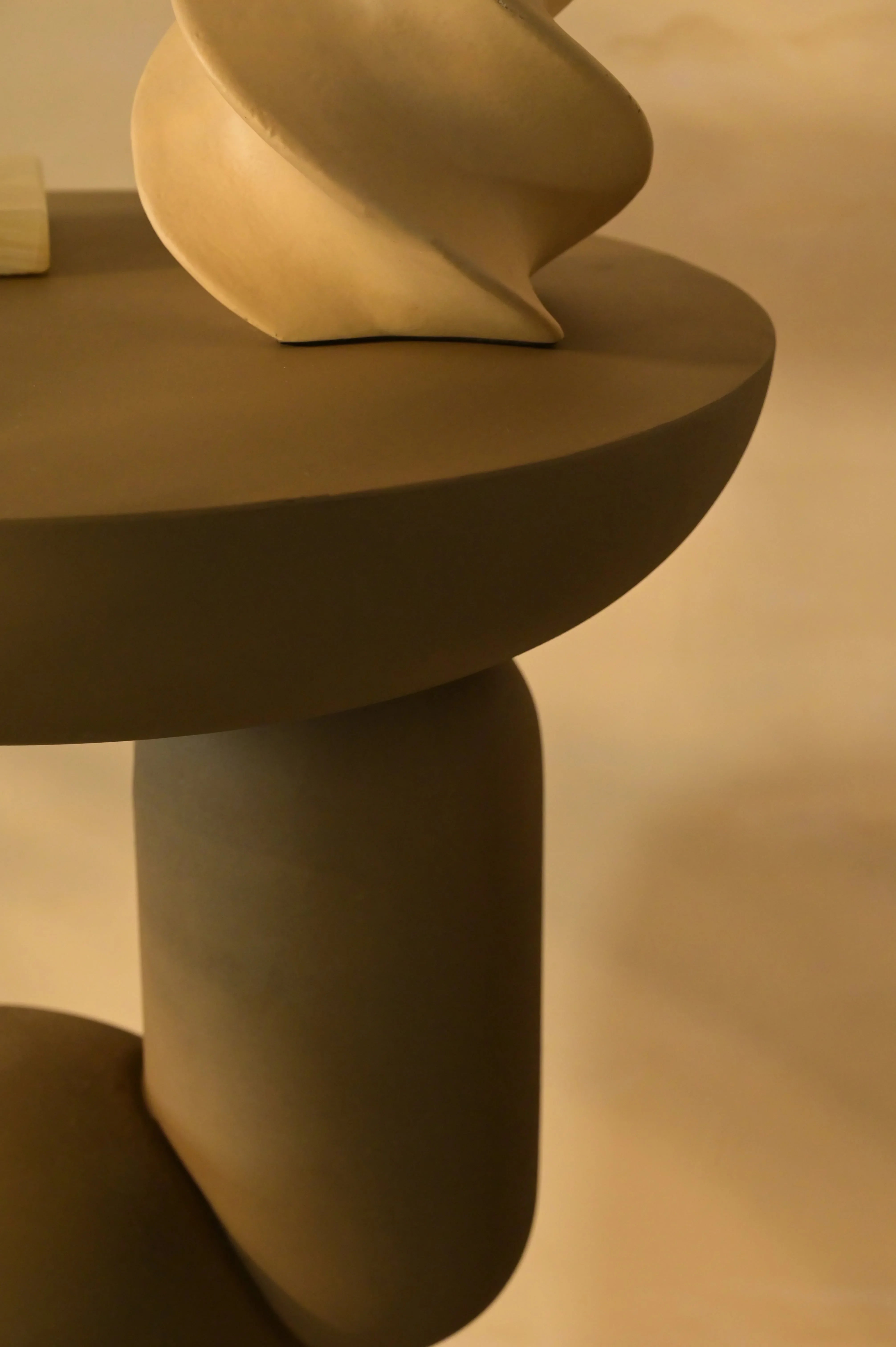 Grove Sculptural Side Table for Living Room | Designer Accent Table | Antique Corner Table