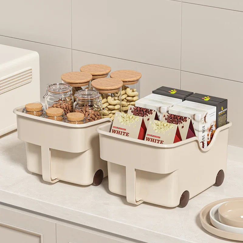 Multi-Utility Basket With Wheels Set Of 2)