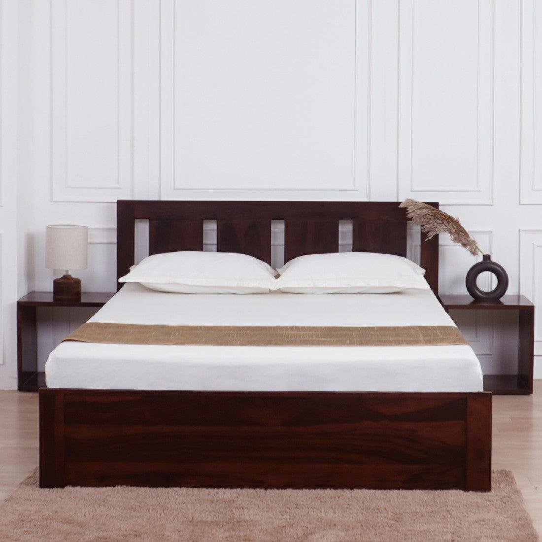 Solid Sheesham Wood Non Storage Bed | Celeste