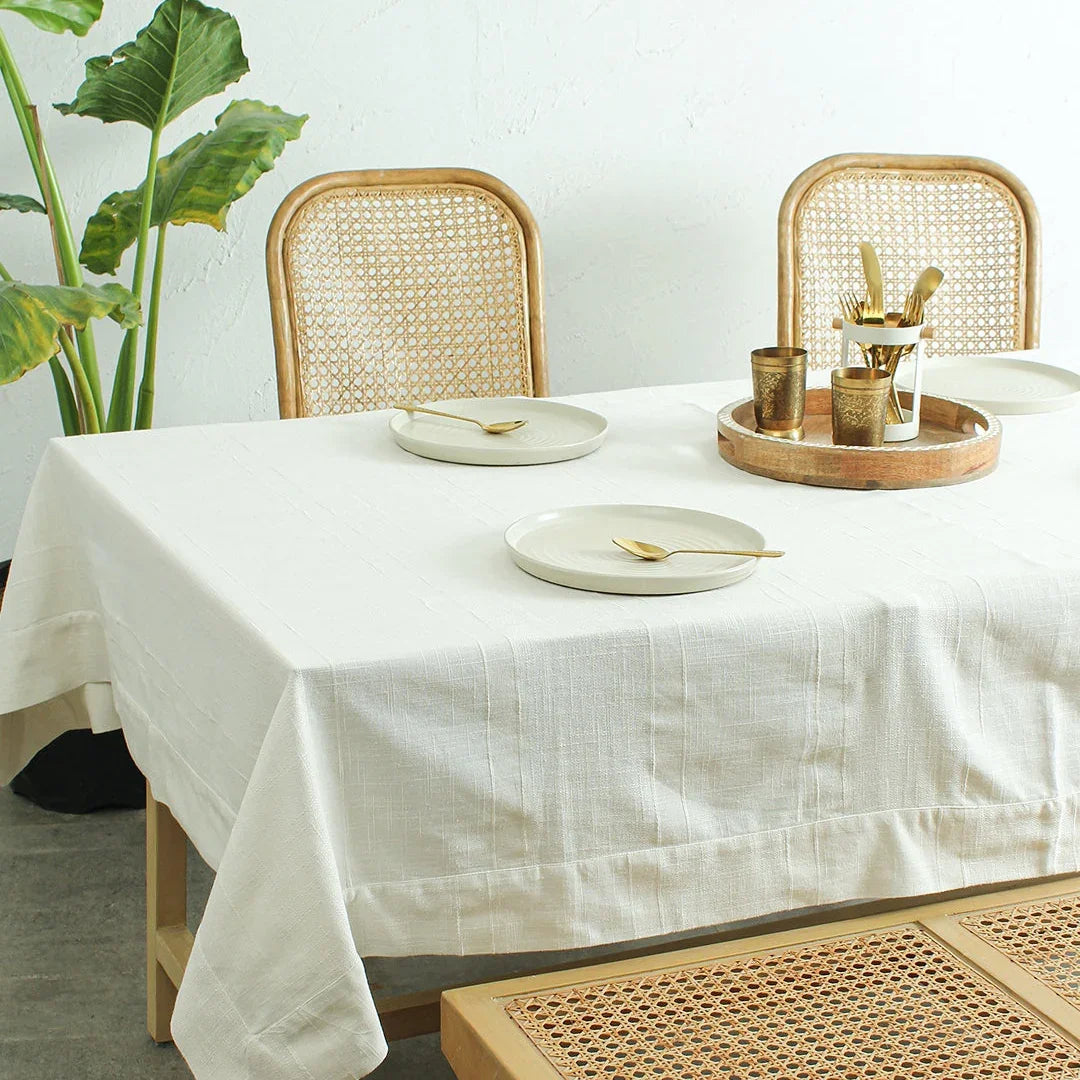 Herringbone Table Covers In Beige Colour