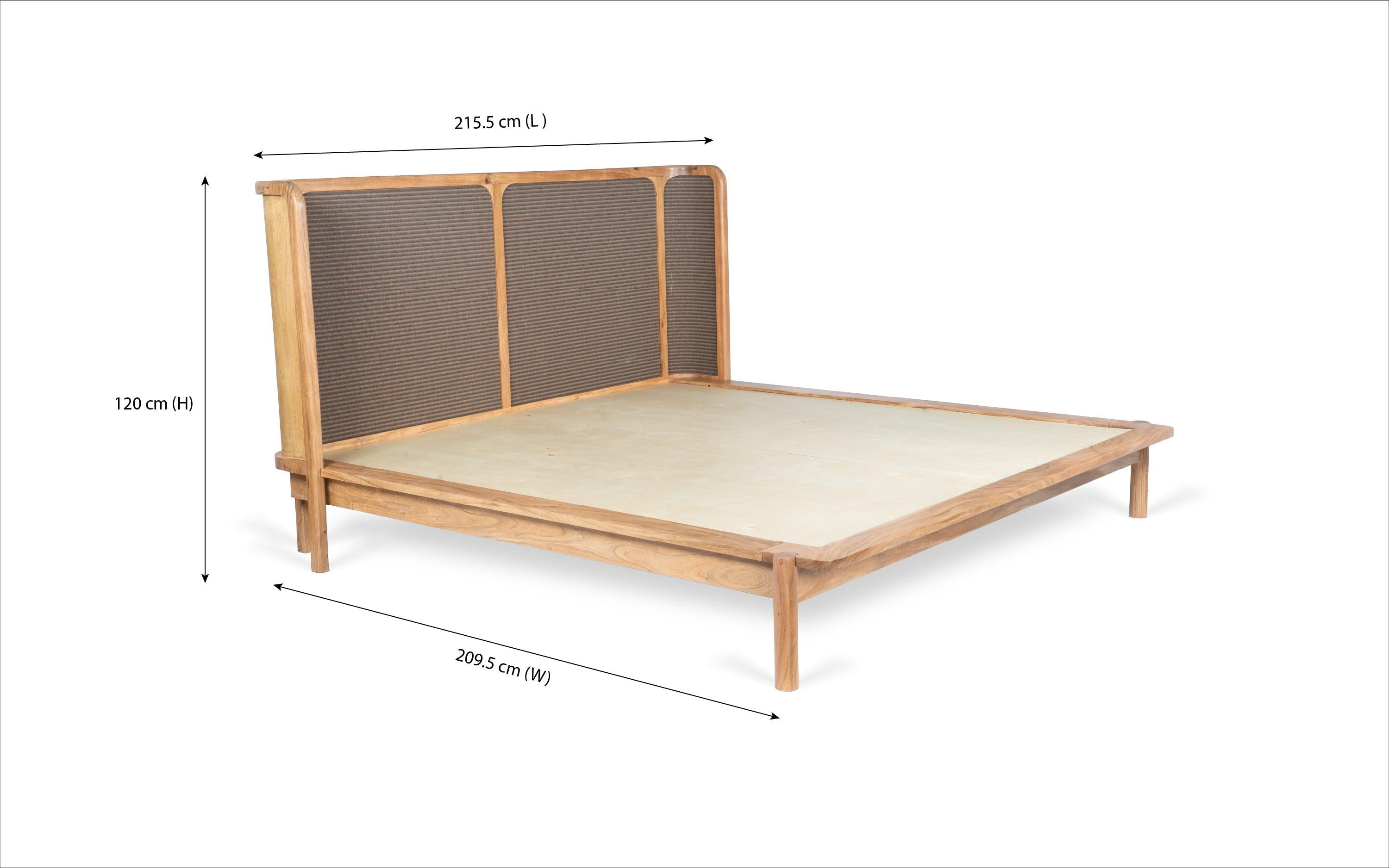 Neo Kyoto Queen Bed | Acacia Wood and Japanese Matt