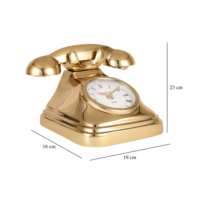 Dial Time Table Clock in Gold Finish