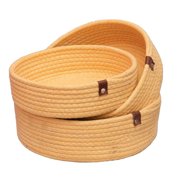 Nesting Basket Set of 3 | Storage Baskets | Multipurpose Handmade Cotton basket