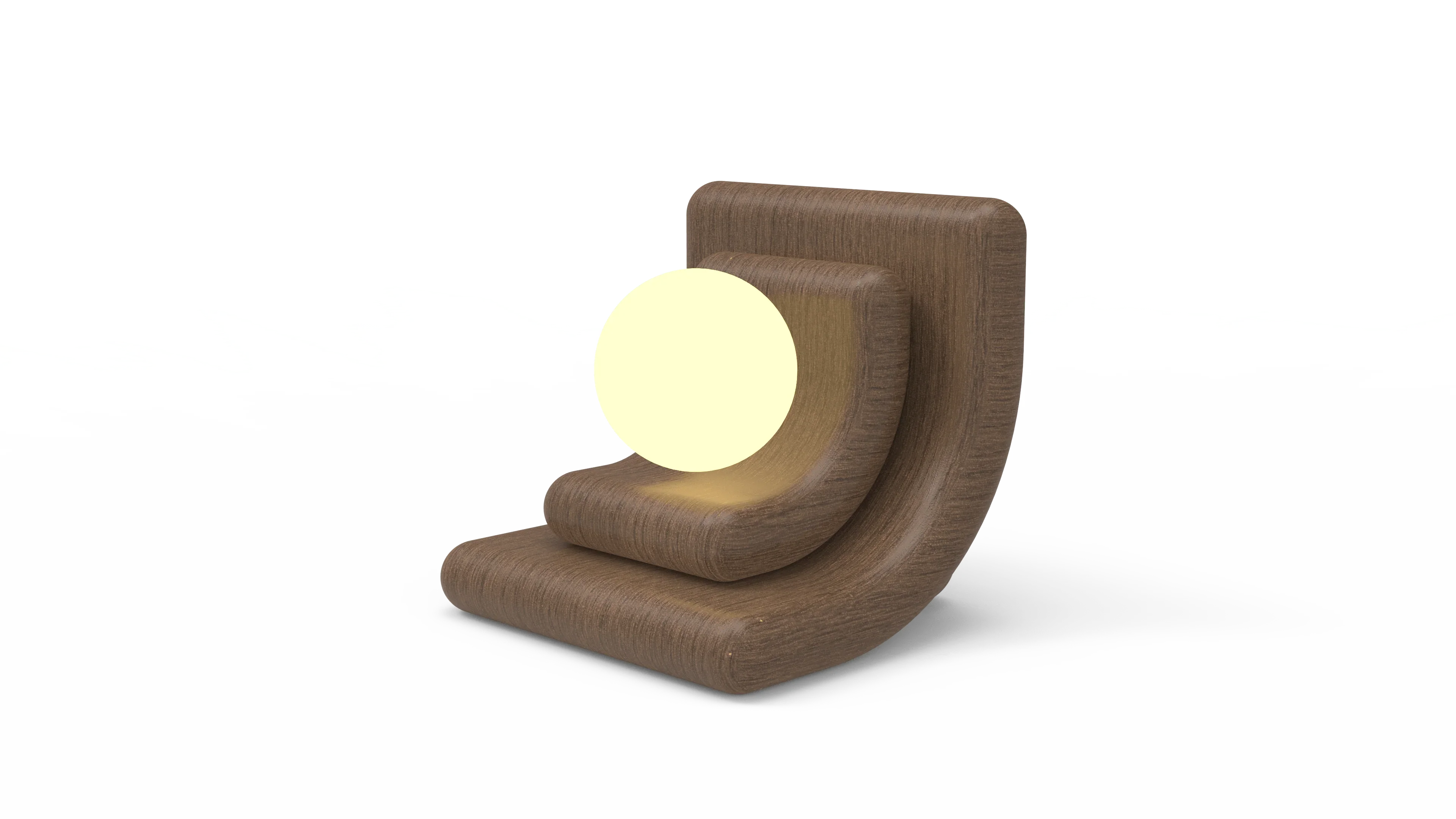 Sculptural Solid Wood Table Lamp | Designer Curved Lamp with Warm Glow for Living Room & Bedroom