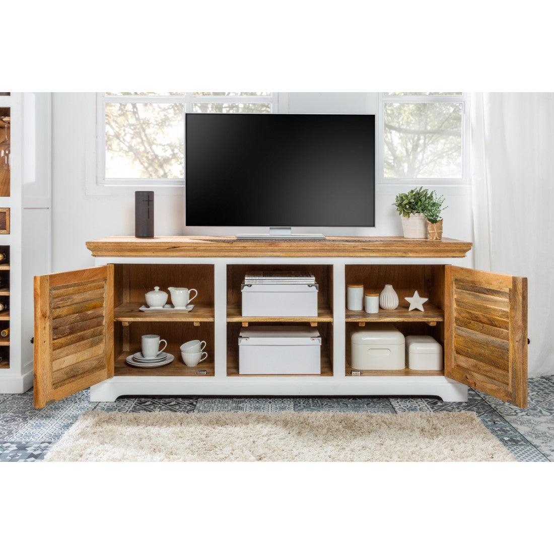 Whitewave Solid Wood Tv Cabinet Two Door Storage Unit | Entertainment Unit (Tv Unit)