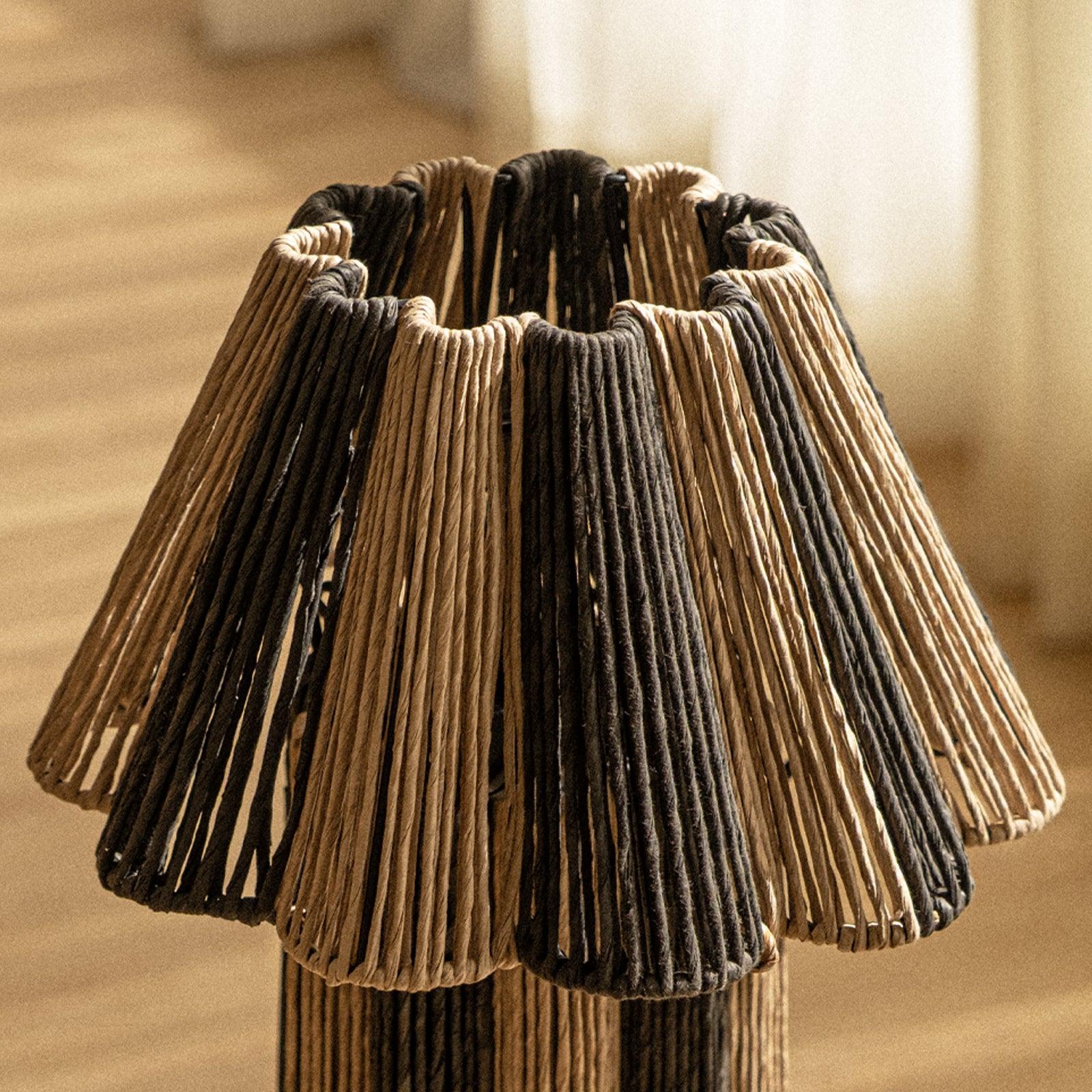 Kenji Designer Table lamp For Living Room & Bedroom| Decorative Rafia and Metal Night Lamp