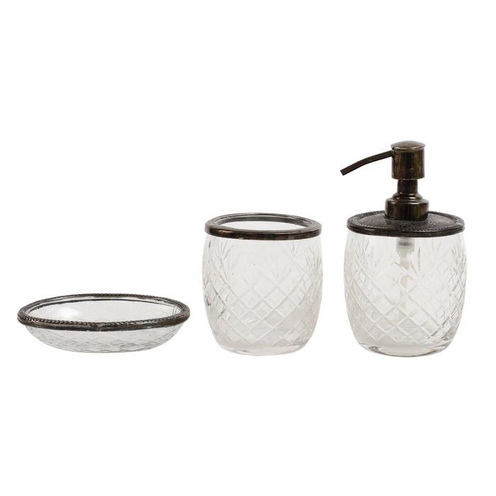 Astrid Crystal Cut Bathroom Set