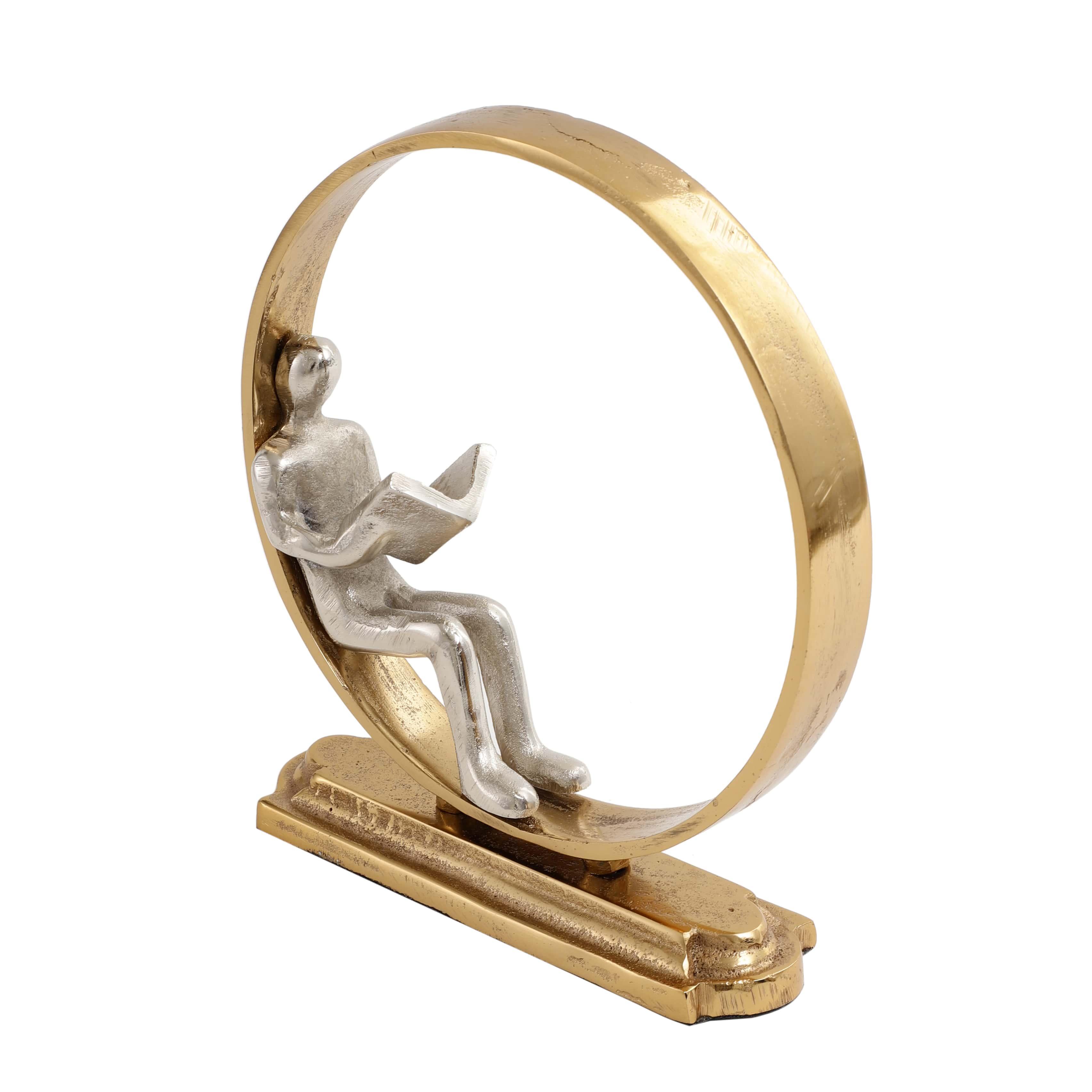 Eternal Reader Designer Sculpture | Unique Home Decor Showpiece for Modern Room