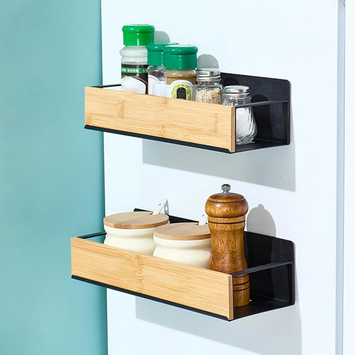 Bamboo Magnetic Rack (Set of 2)