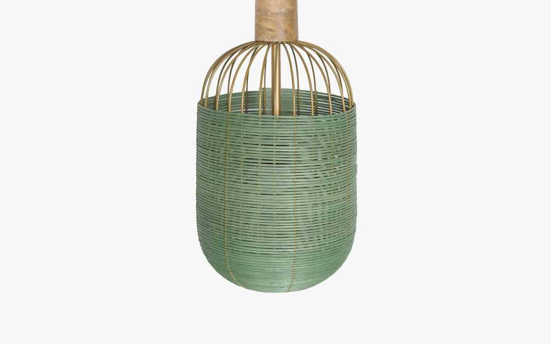 Henka Green Hanging Lamp Tall | Green Pendant Ceiling Lights