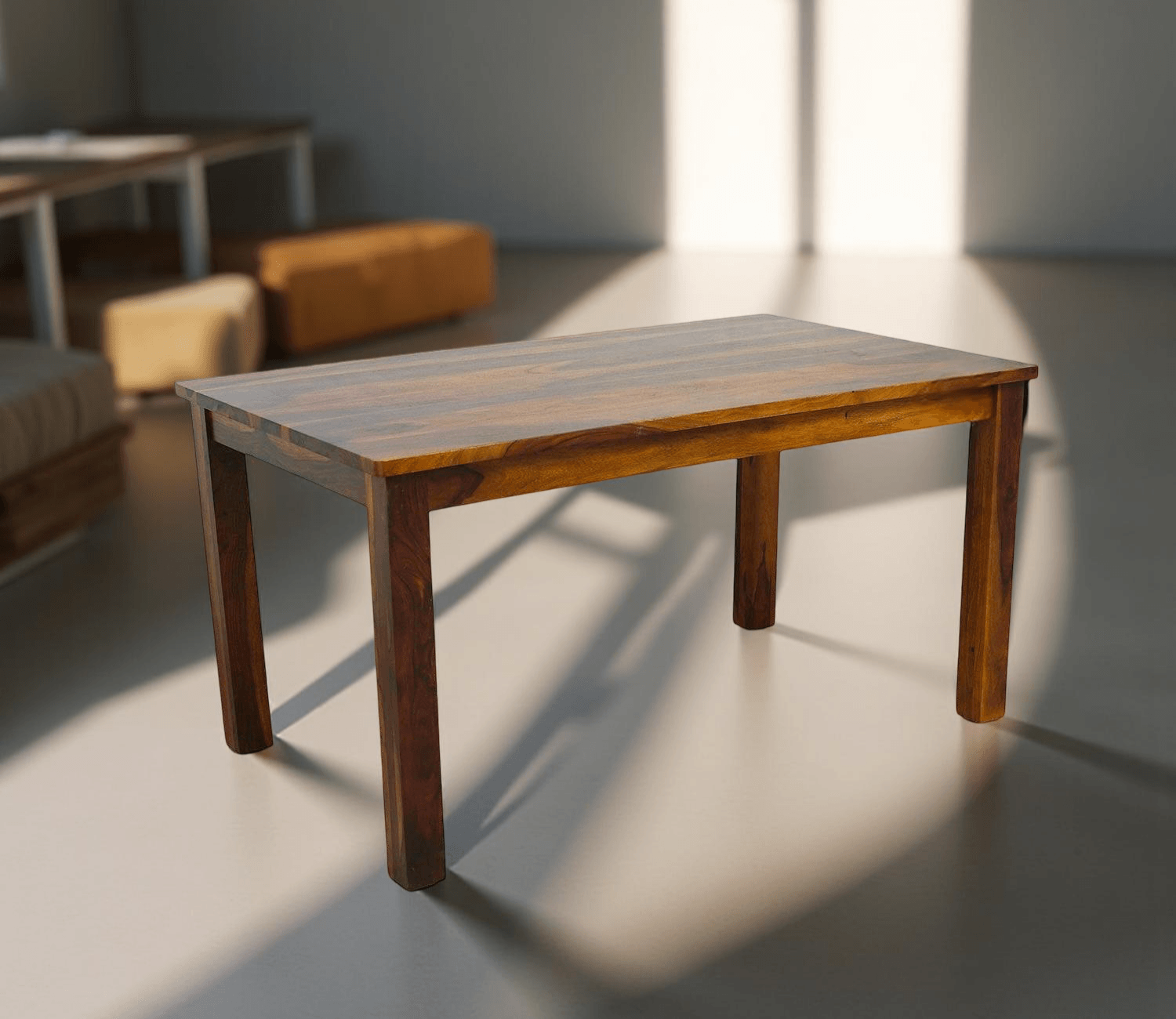 Wooden Study & Office Table | Premium Acacia Wood Work Desk | Dining Table (4 & 6 Seater Options)