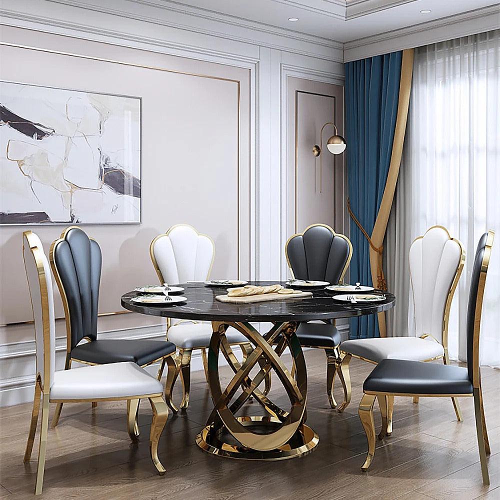 Imperial Grandeur Dining Table Set With 6 Chairs