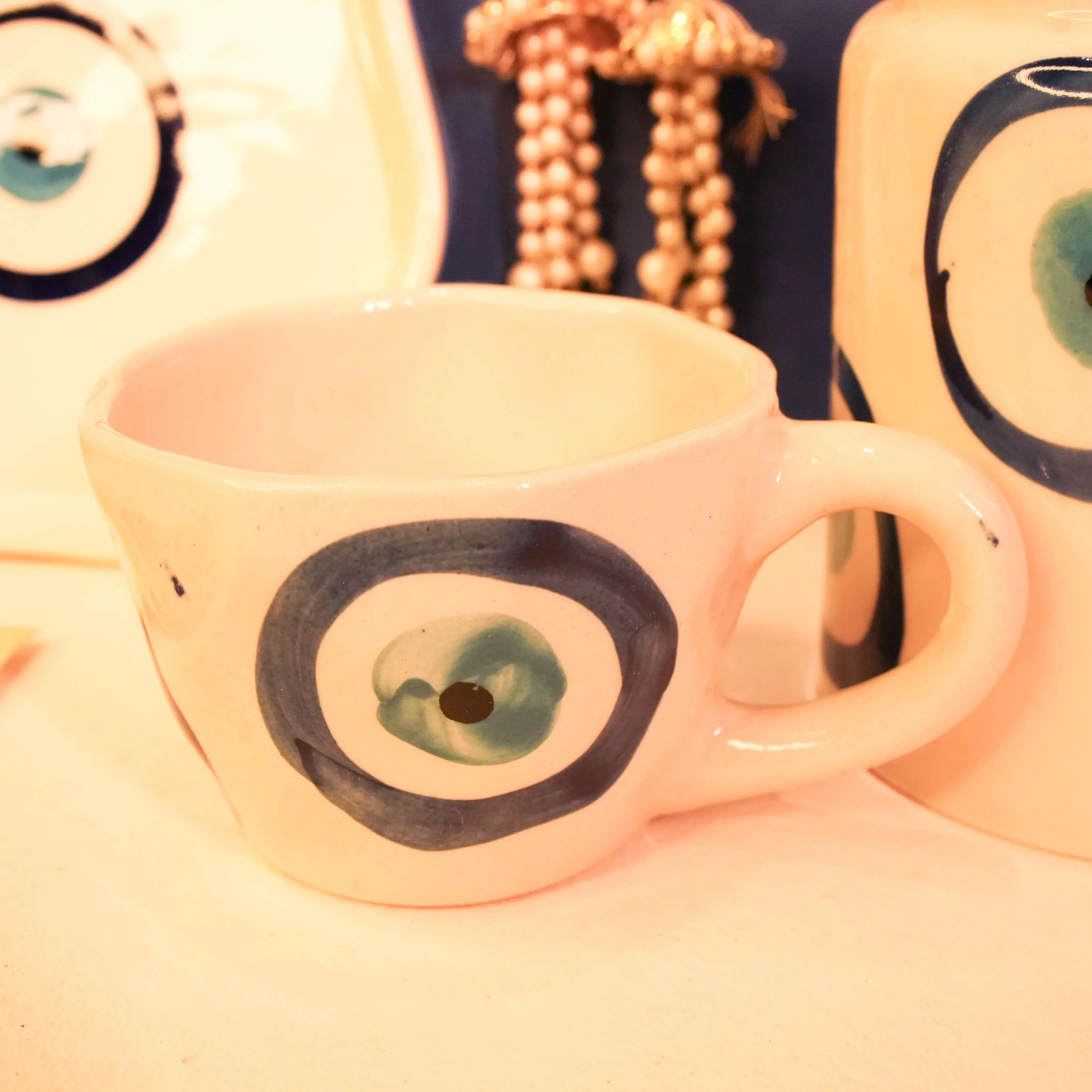 Nazar Suraksha Evil Eye Breakfast Set | Cup & Plate Diwali Gift Box
