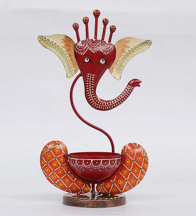 Ganesh T Lite & Candles Holder for Table Decor | Gifting Set