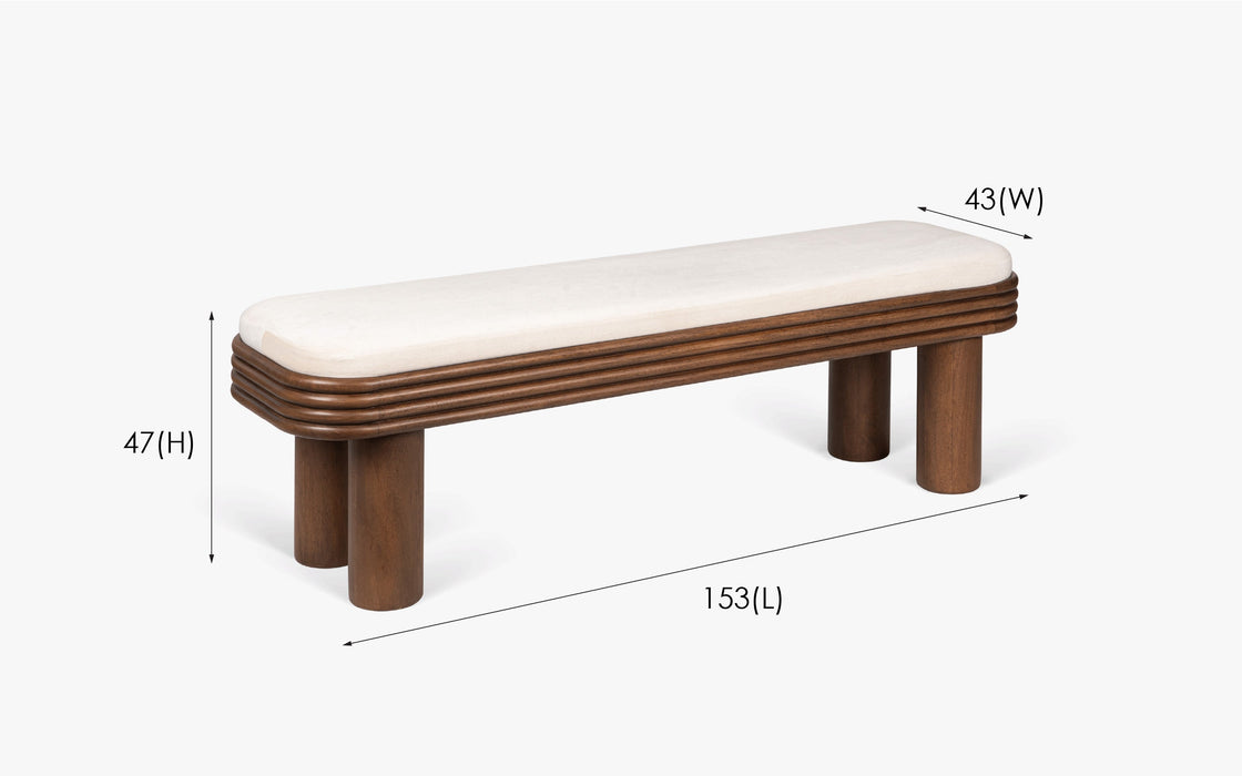 Buda Bench | Wooden Sofa Bench For Living Room