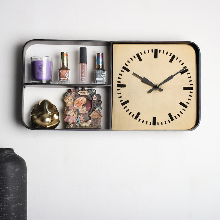 Timekeeper Shelves Wall Clock