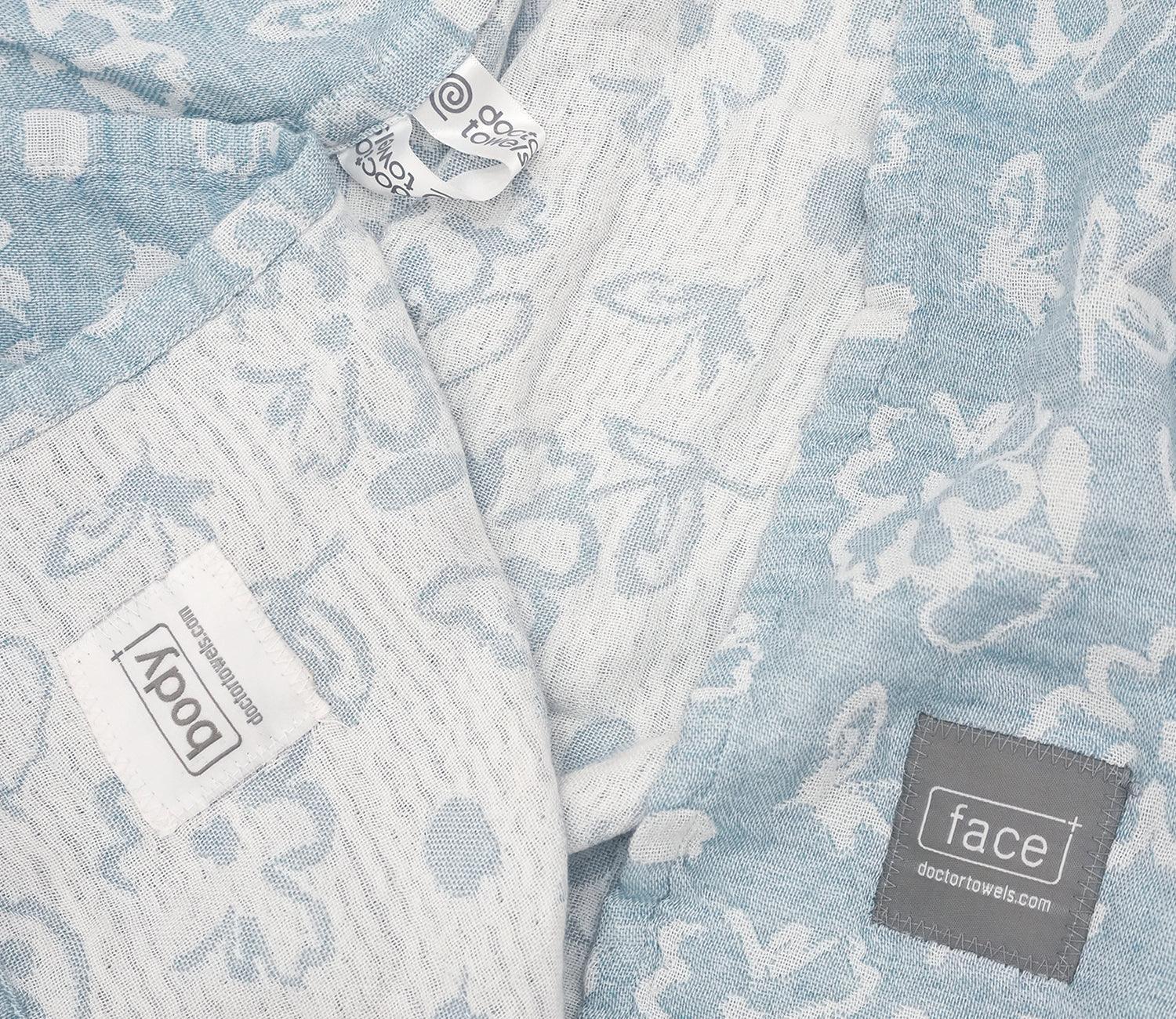 Banana Floral Bath Towel + Hair Towel Combo Assorted Pack of 2