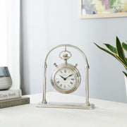 Archway Timepiece Silver Table Clock