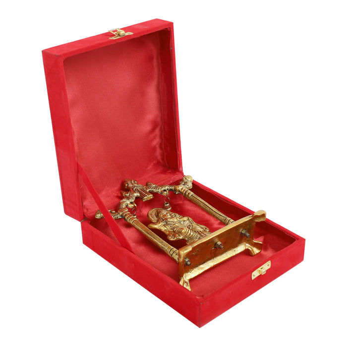 Krishna Statue Accompanied by a Red Velvet Gift Box