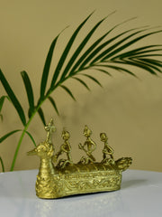 Premium Brass Dhokra Art Ancient Boat