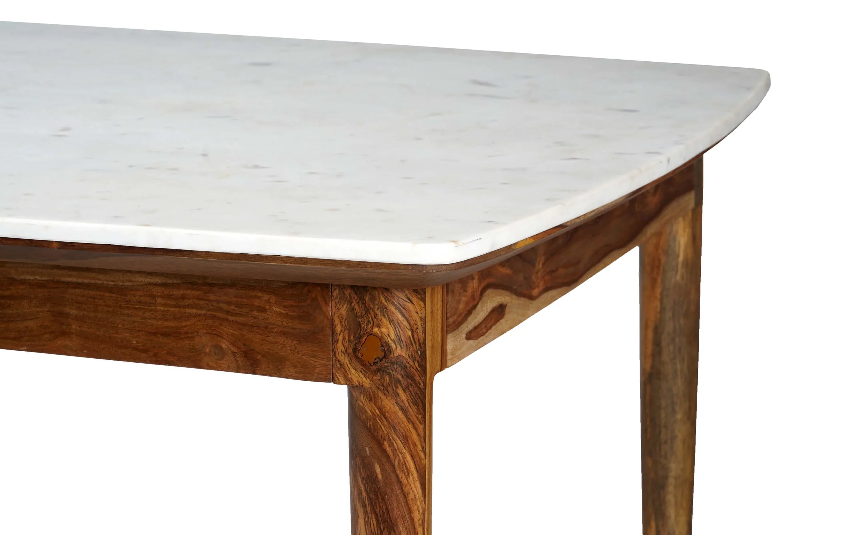 Modern Wooden Dining Table Set Of 6 With Armless Chairs For Dining Room