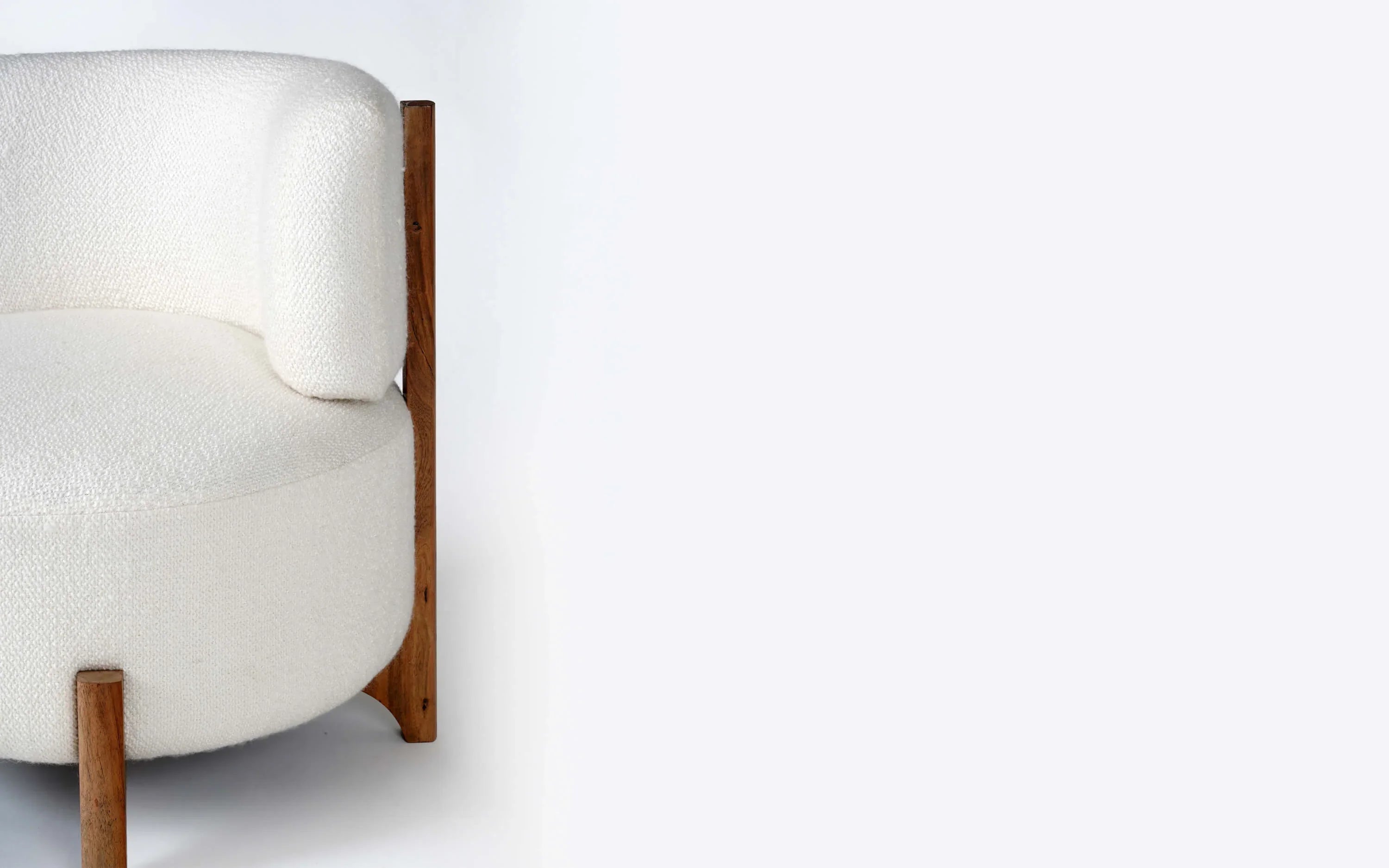 Liam Lounge Chair | Acacia wood and Upholstery