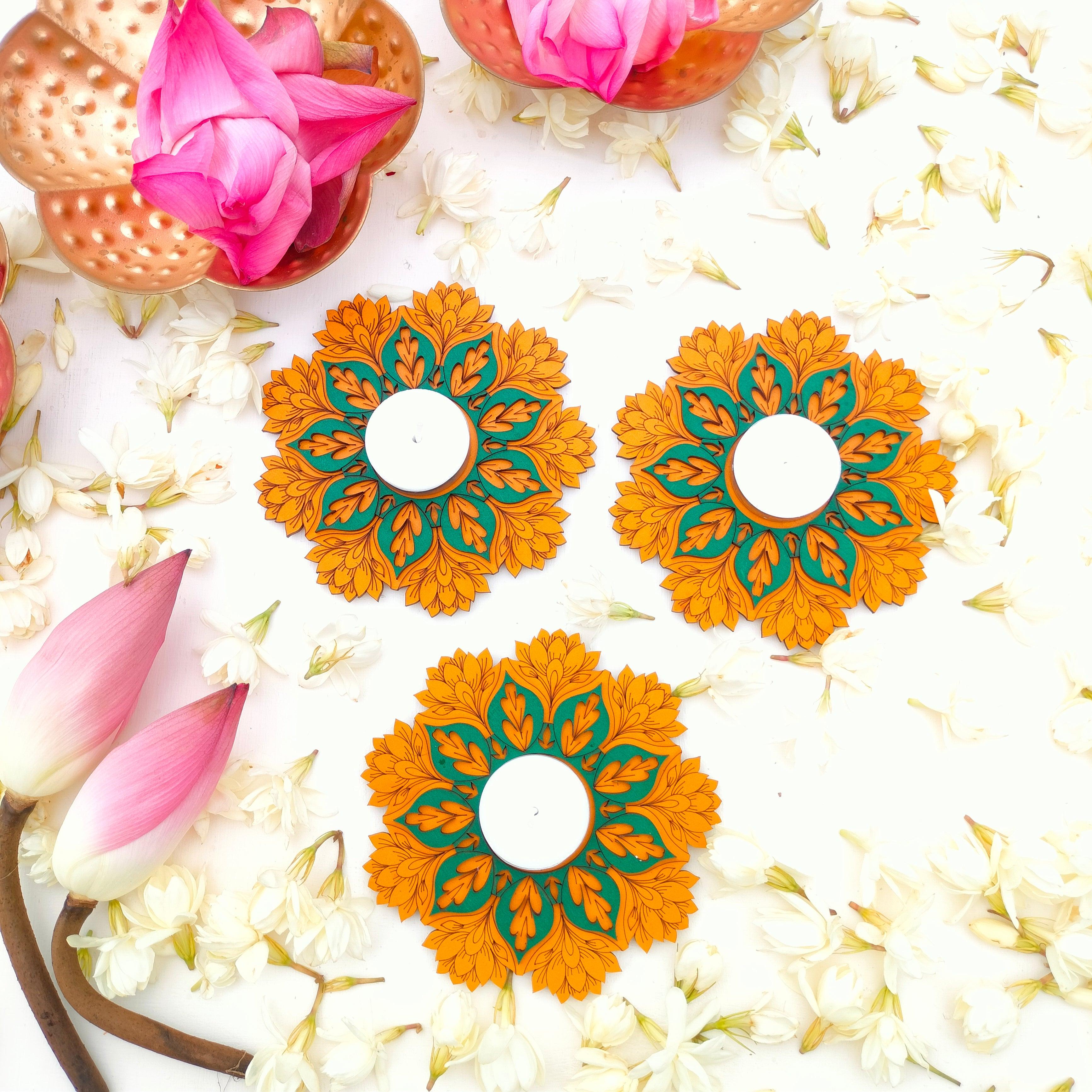 Kamala Tealights for Home Decor | Decorative Candle Holder - BUY 1 GET 1 FREE