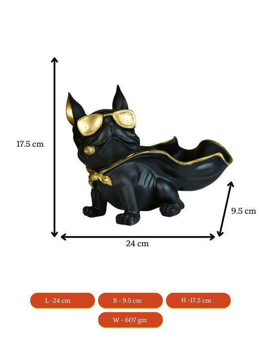 Resin Caped Dog Showpiece