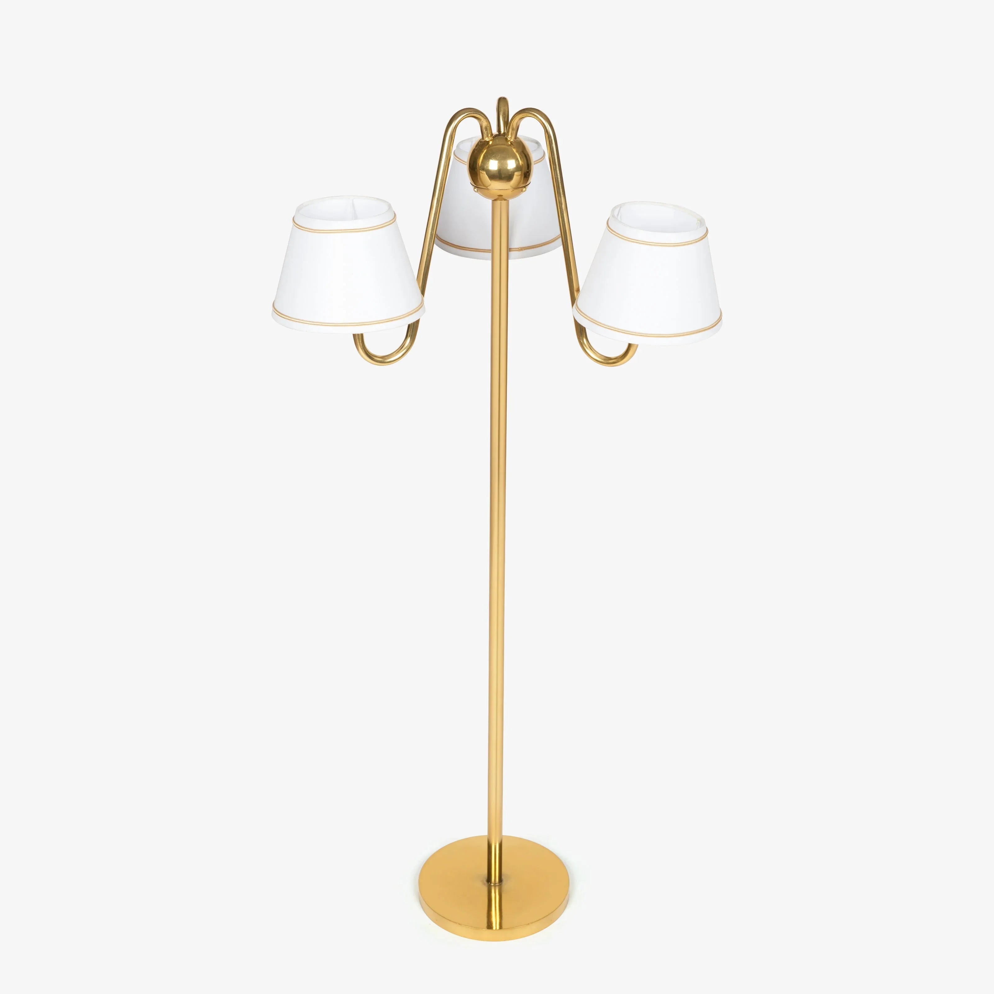 Alina Designer Floor Lamp for Living Room | Brass Finish Standing Lamp