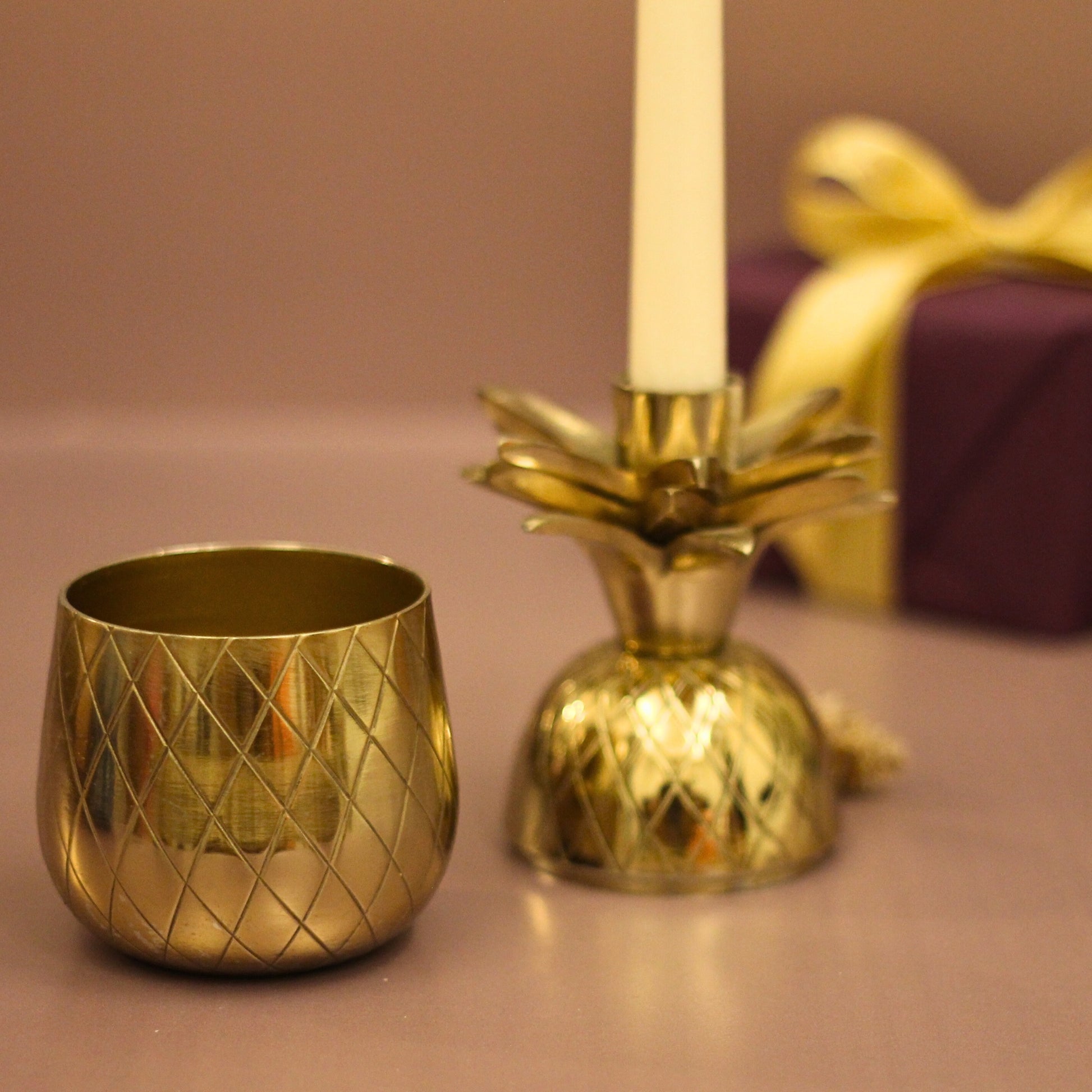 Pineapple Jar/Taper Candle Holder