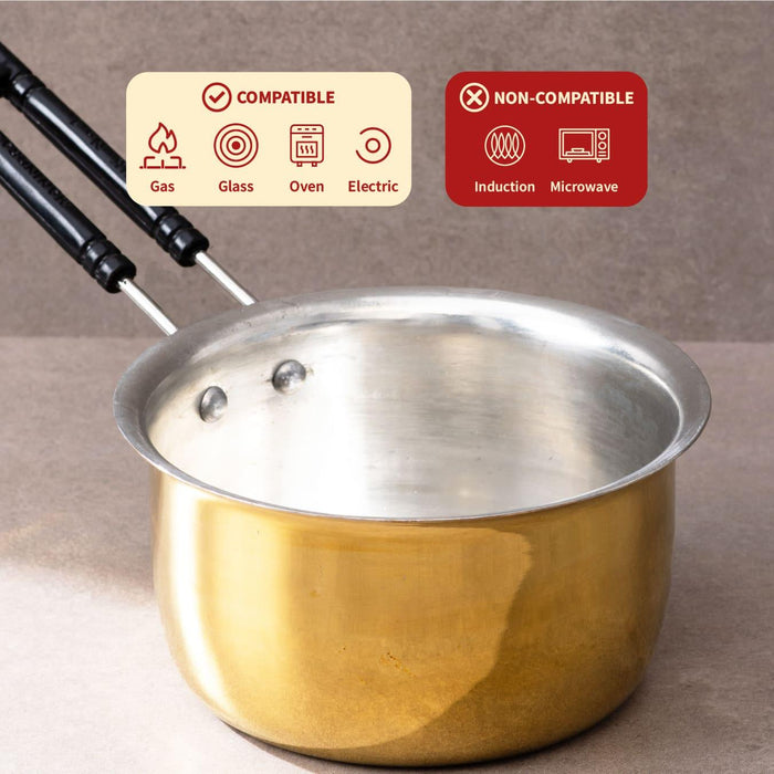 Brass Saucepan for Cooking | Tea Pan & Milk Pan | Sauce Pot, Cookware