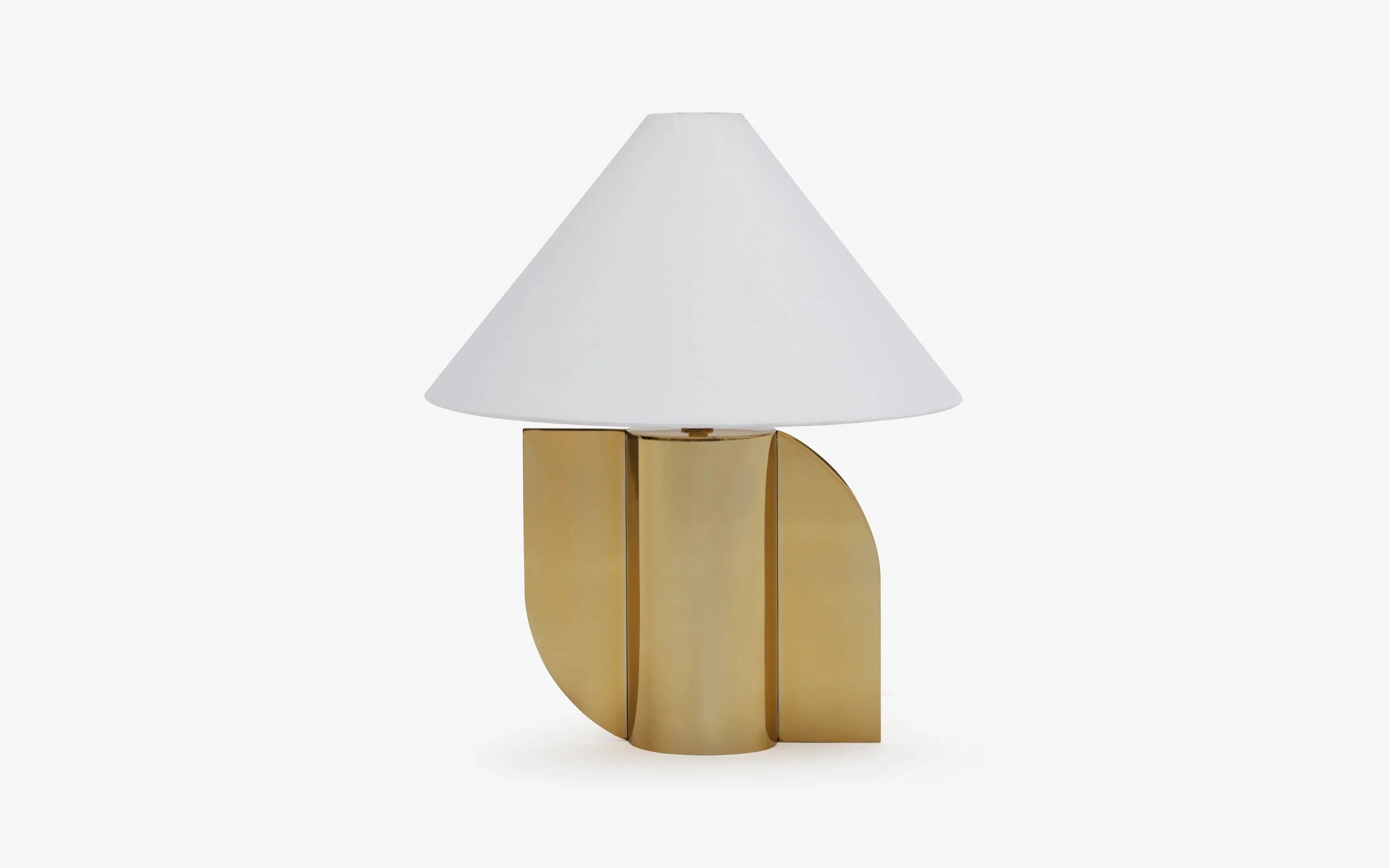 Helia Table Lamp | Stainless Steel and Cotton Fabric