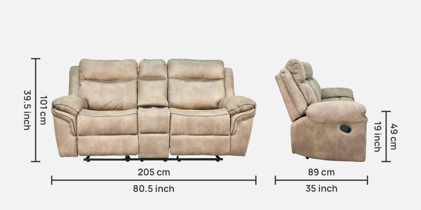 Comfort Royal Manual Recliner In Beige & Brown Colour