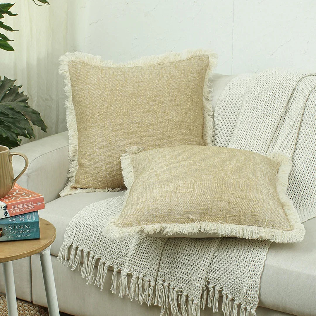 Classic Texture Cushion Covers In Ocher Colour