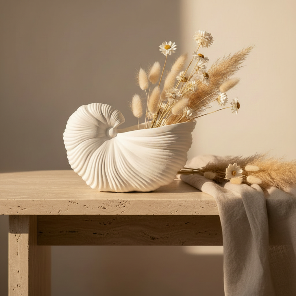 Aurelis - Nautilus Shell Ceramic Planter